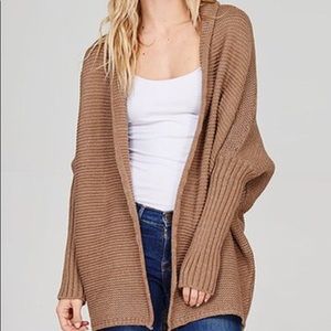 Dolman sleeve knit cardigan (oversized)