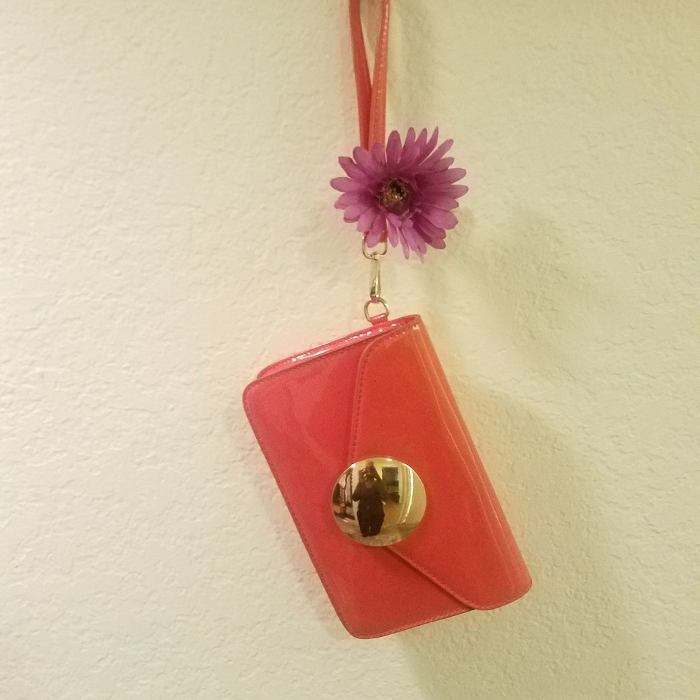 Bebe Orange Dream Clutch