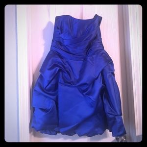 Royal Blue Mid thigh Cocktail dress