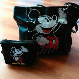 Disney's Mickey Mouse Tote Bag & Makeup Bag Combo