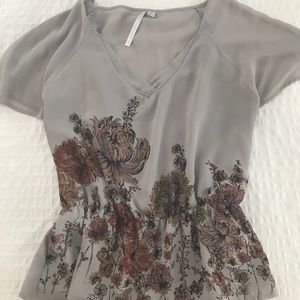 Flower print blouse