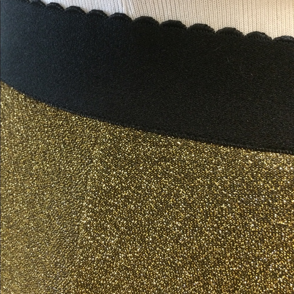 Metallic Gold Thread Holiday Circle Skirt Retro - Picture 4 of 7