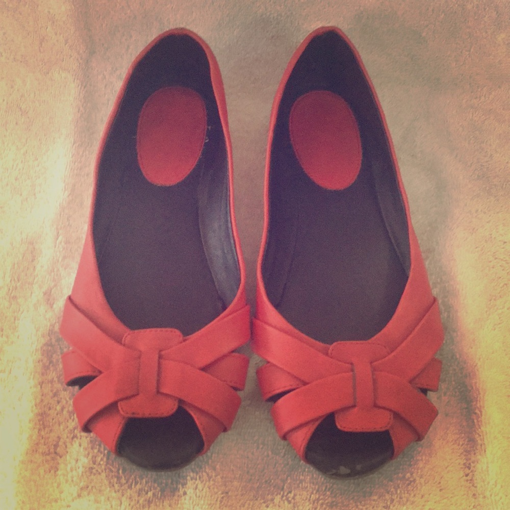 Dark pink flats