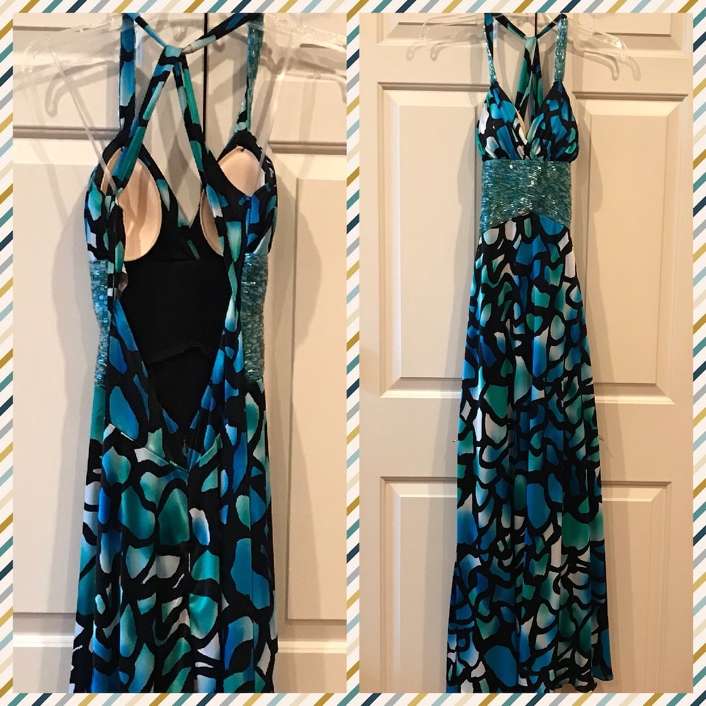 XOXO multi colored beaded dress