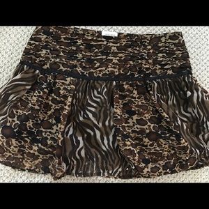 Limited Too Cheetah/Zebra Print Skort