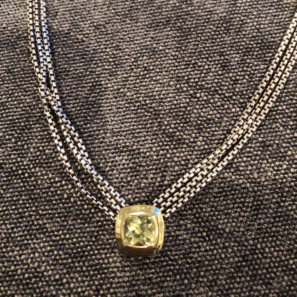 David Yurman two tone three strand necklace