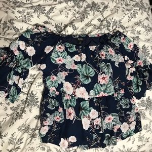 Floral off the shoulder blouse