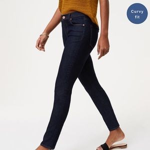 Loft Curvy High Waist Skinny Ankle Jeans Size 28/6