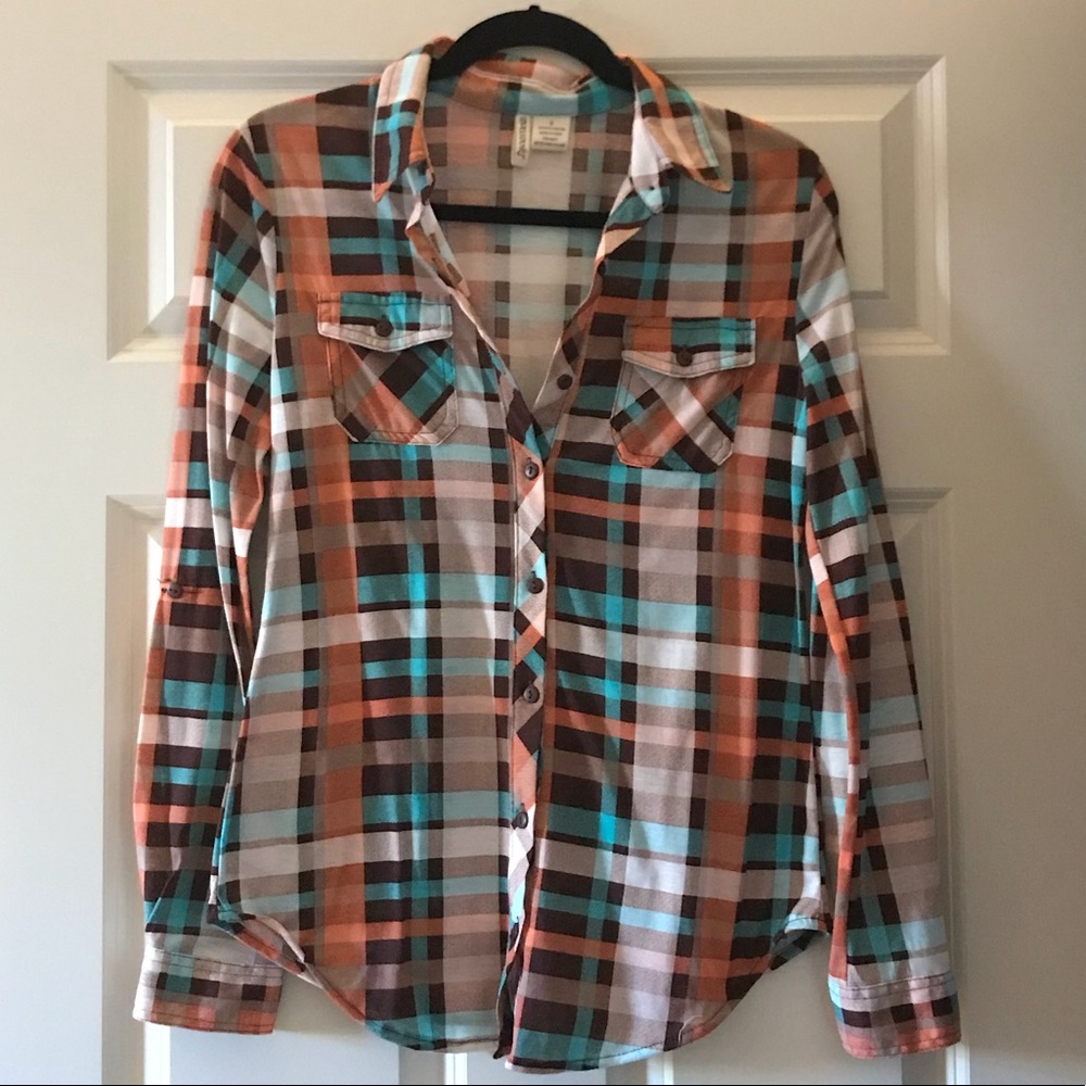 Plaid button down - Perfect for fall!