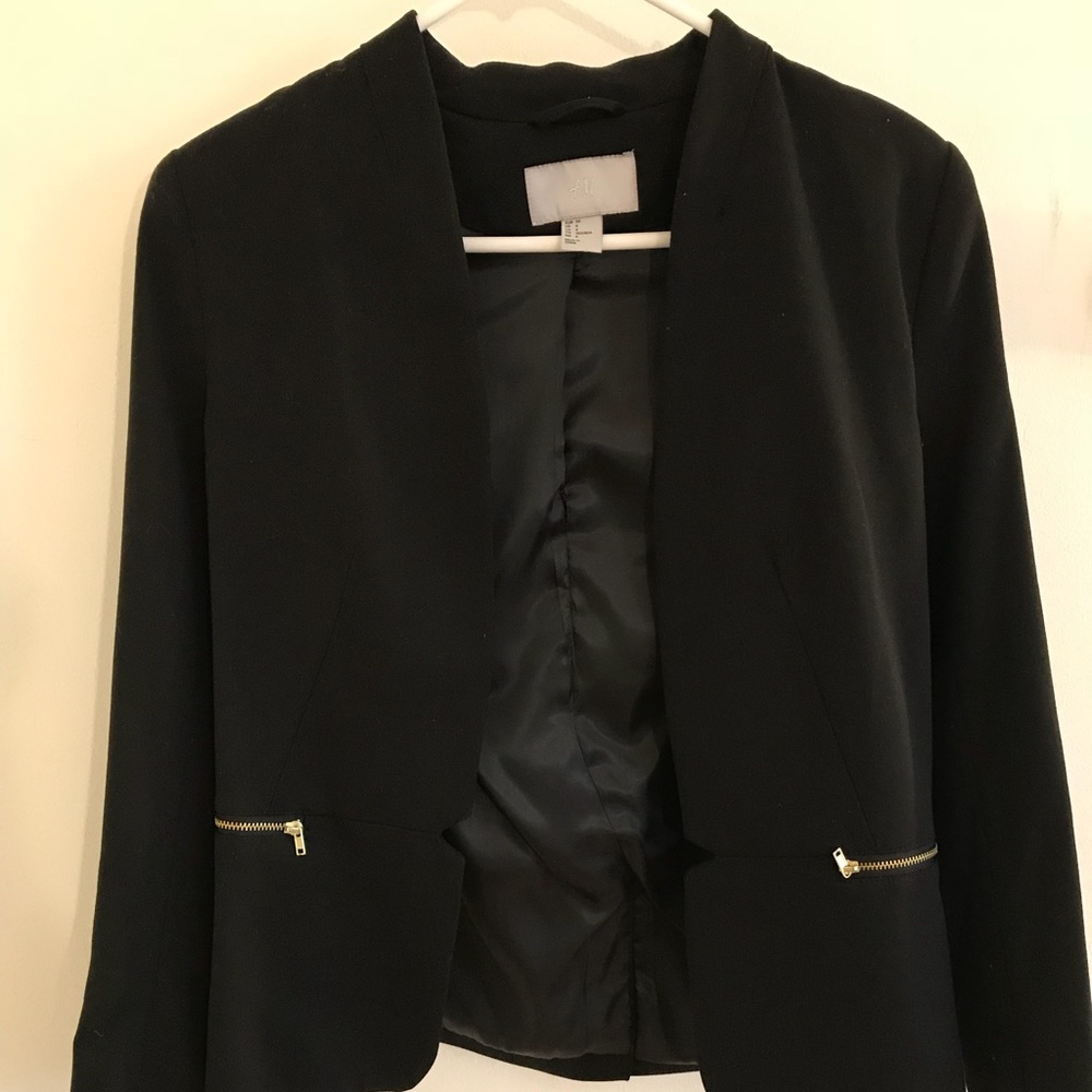 H&M Blazer, Black, Size 4