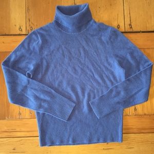 DANIEL BISHOP 100% cashmere blue turtlen sweater