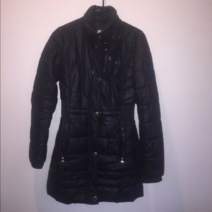 Black Puffer. Winter coat.  Worn once.