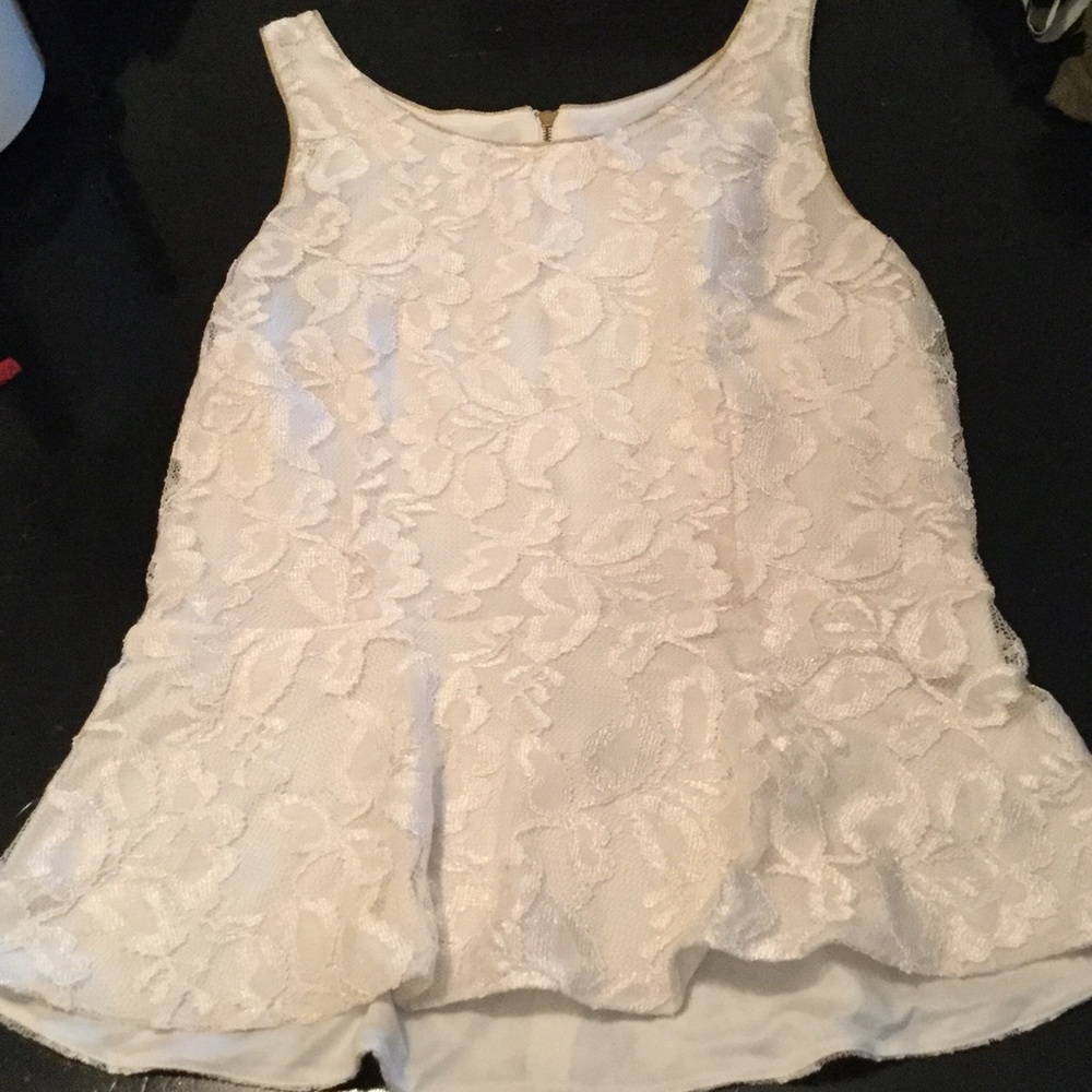 Express Lace Peplum Tank