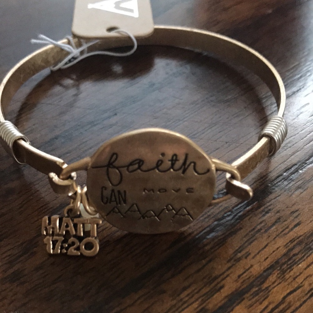 Gold Scripture Bracelet