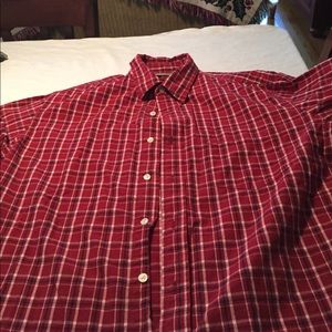 Plaid button down shirt