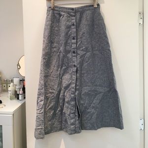 Reformation | Chambray Midi Skirt | Size 4