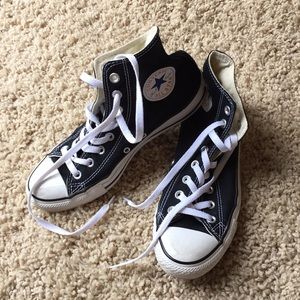 Converse- Black High Top All Stars- Like NEW!