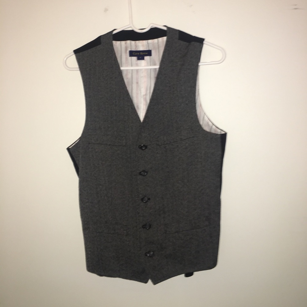 Club Room S charcoal Men’s Vest w Buttons