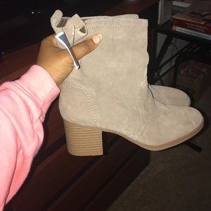 SUPER cute NEVER worn tan booties!!!!