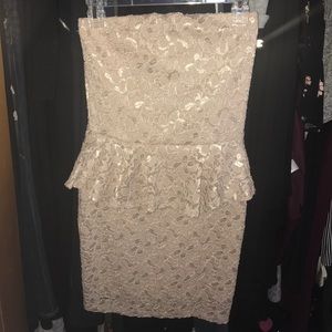 Nude lace dress