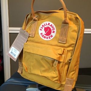 kanken mini backpack ochre