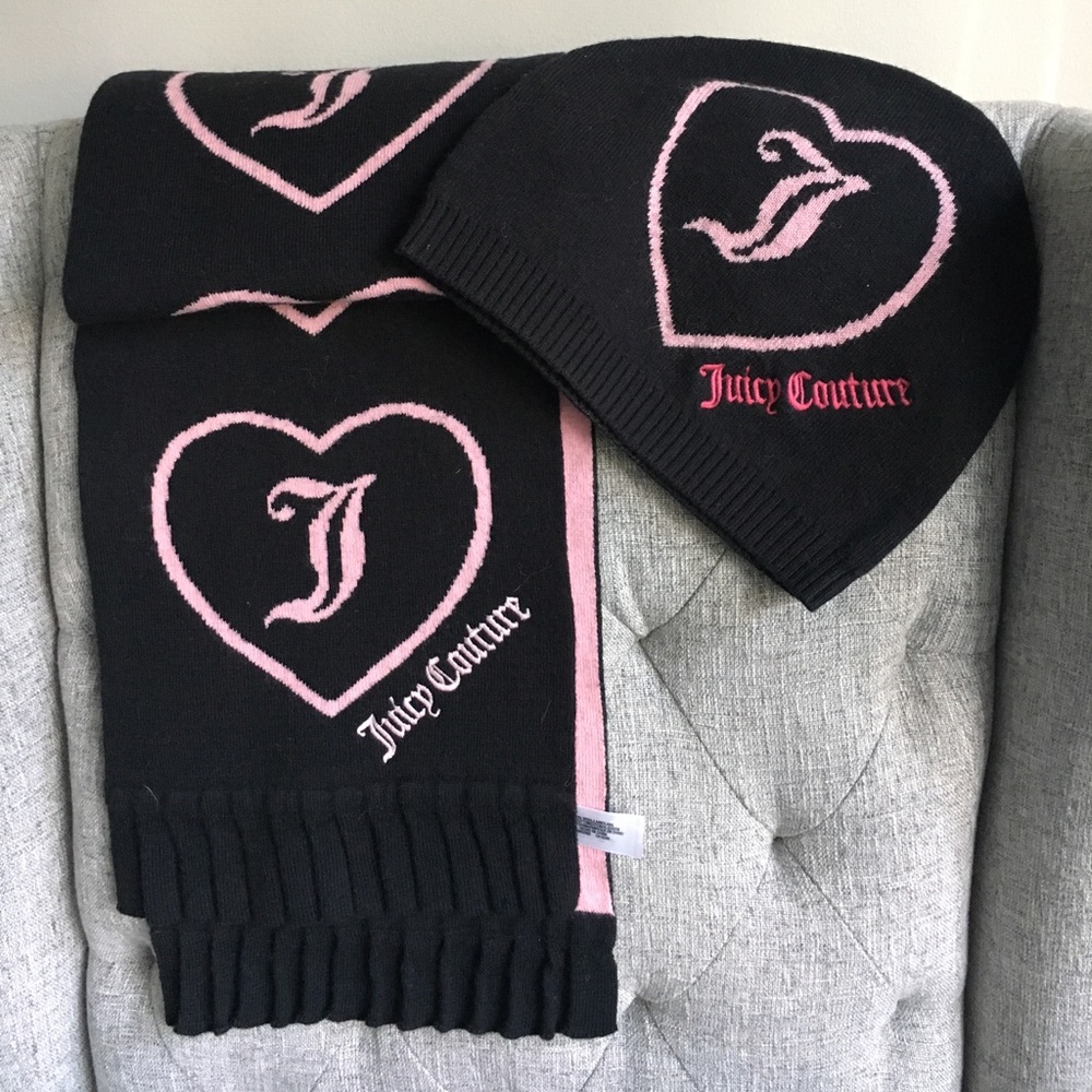 Juicy Couture hat and scarf set