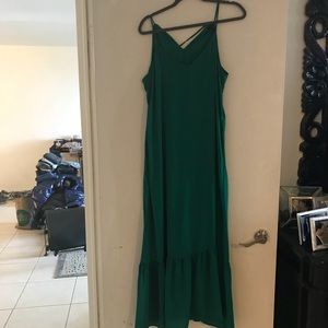 Emerald green maxi dress L J Crew