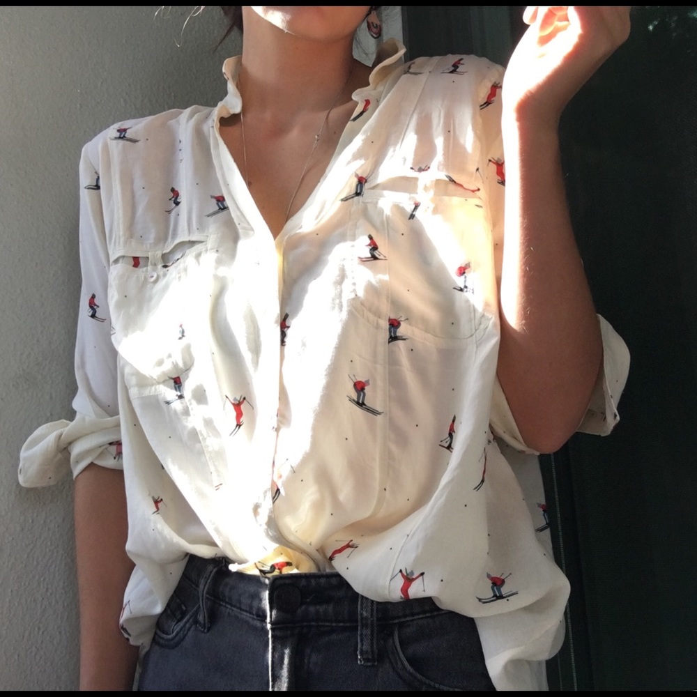 Drapey anthro blouse