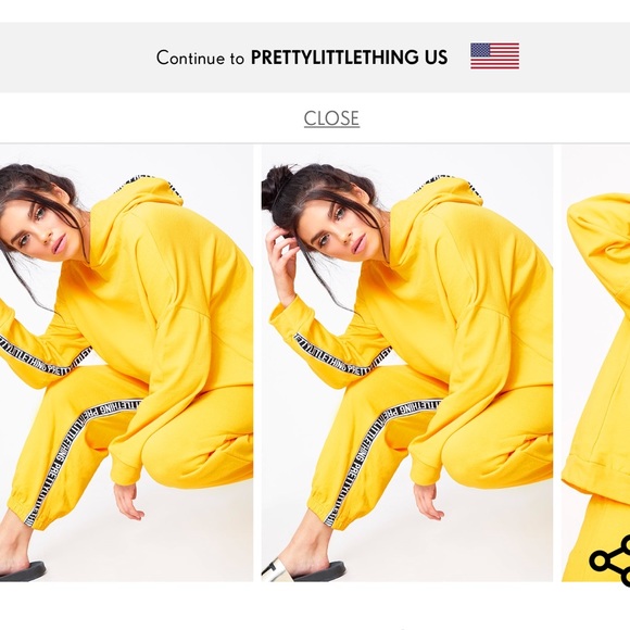 pretty little thing Pants - Pretty little thing yellow set