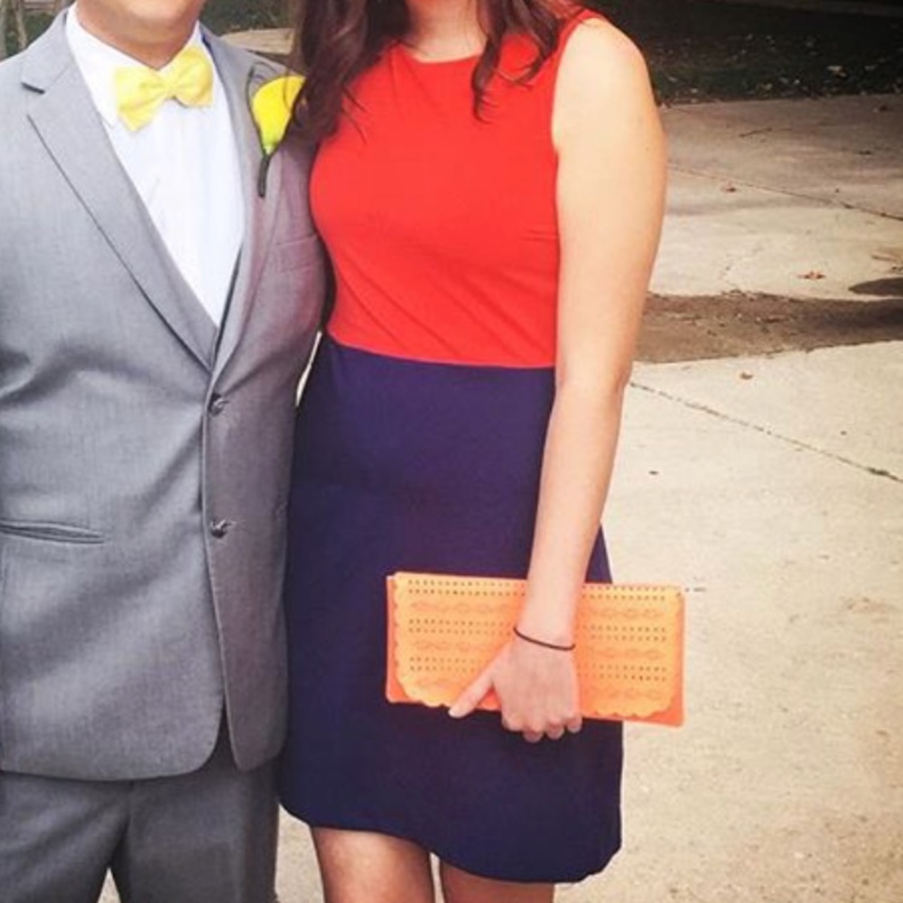 Color blocked dress