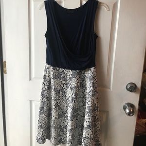 Navy and Ivory Dress