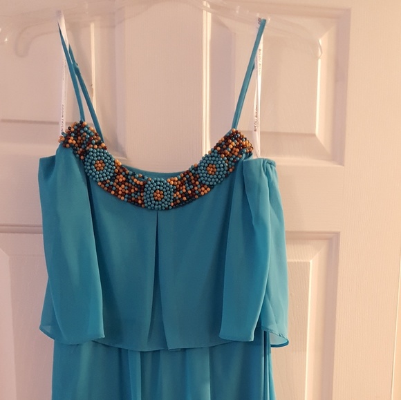PRICE DROP ⬇️Bisou Bisou teal dress 4 - Picture 3 of 8