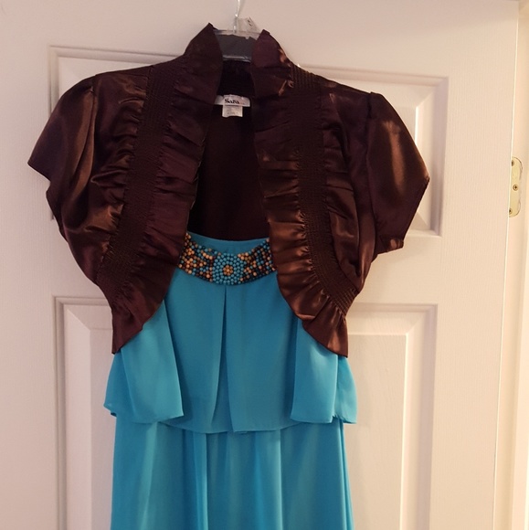 PRICE DROP ⬇️Bisou Bisou teal dress 4 - Picture 2 of 8