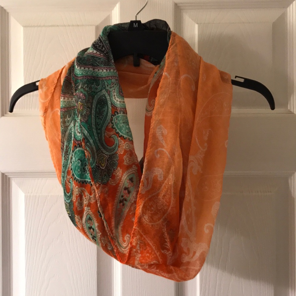 Multi colored and patterned infinity scarf