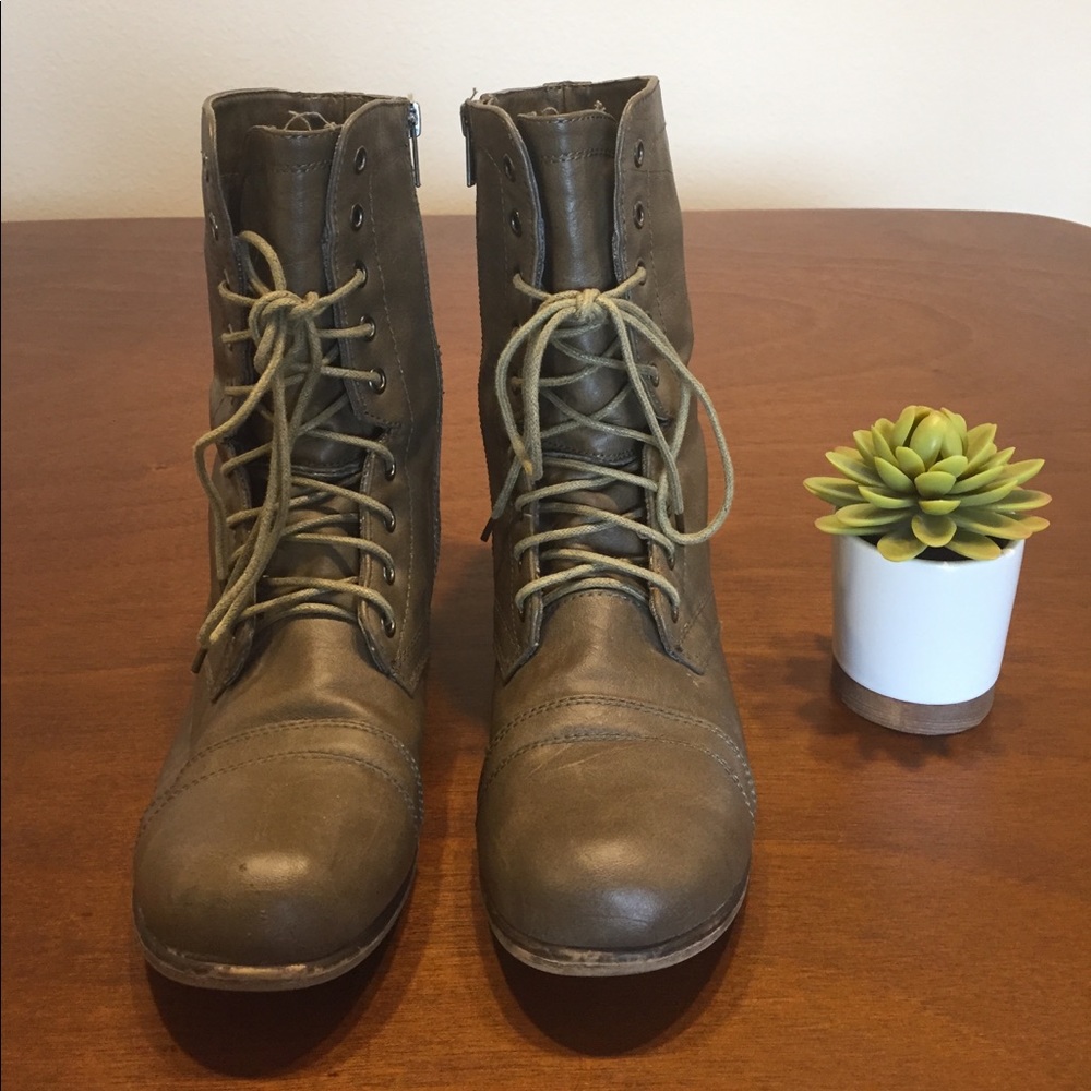 Madden Girl - Brown Combat Boots