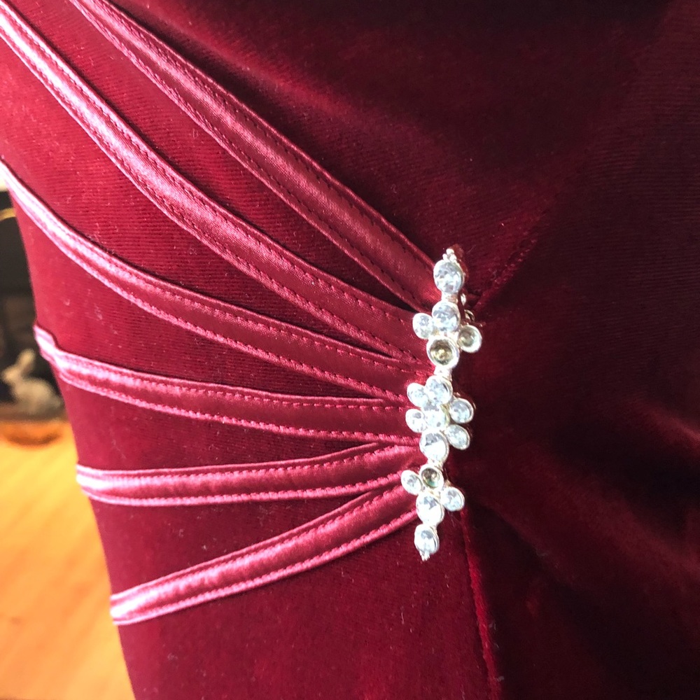 Vintage Red Velvet Dress - Picture 10 of 10