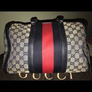 Gucci Vintage Boston in Navy