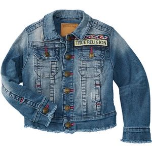 Nwt True Religion Girls Emily Denim Jacket 6X