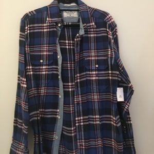 Nautica Men’s classic fit woven plaid shirt Medium