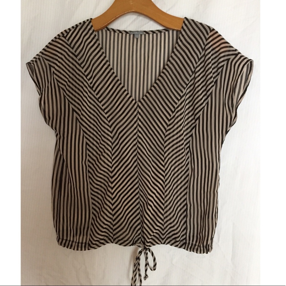 Striped sheer blouse
