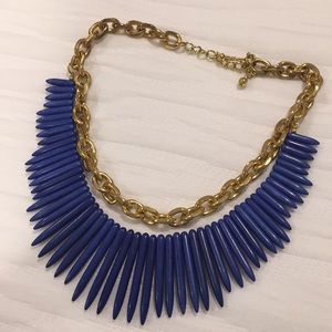 Gold and blue spike necklace