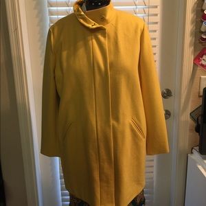Yellow Wool Dress Coat