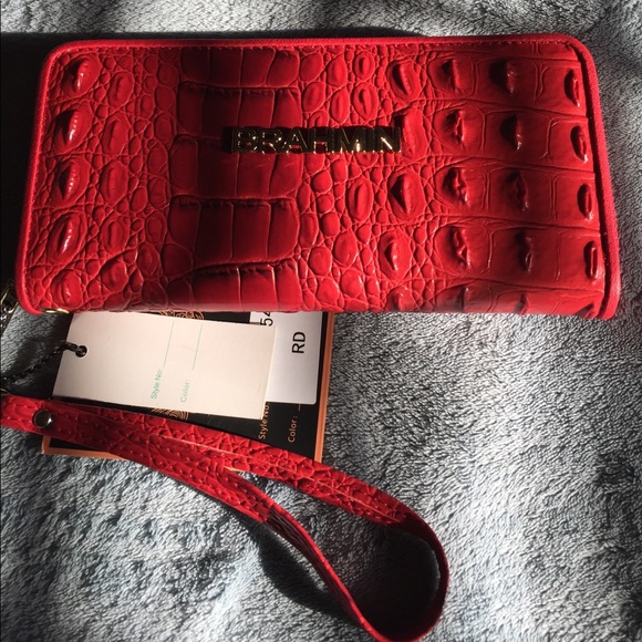 Red or Tan Croc Handbag w/matching red Wallet - Picture 2 of 3