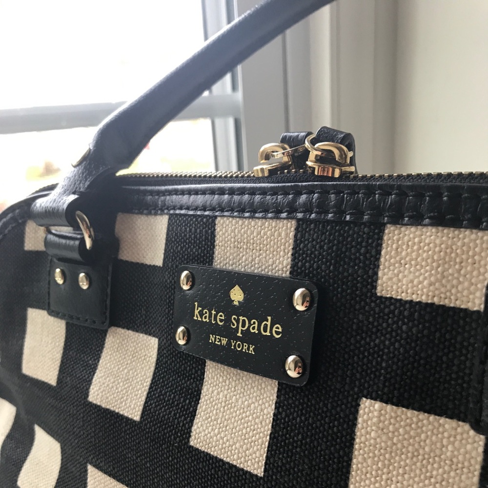 Kate Spade leather/canvas shoulder bag