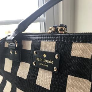 Kate Spade leather/canvas shoulder bag