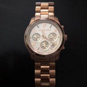 Michael Kors Gold Stainless Steel Runway Watch