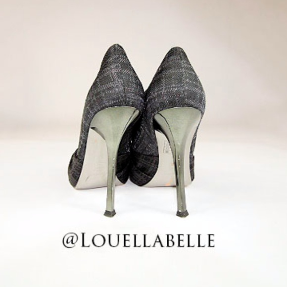 Mariciano Alex Grey Tweed Peep Toe - Picture 2 of 8