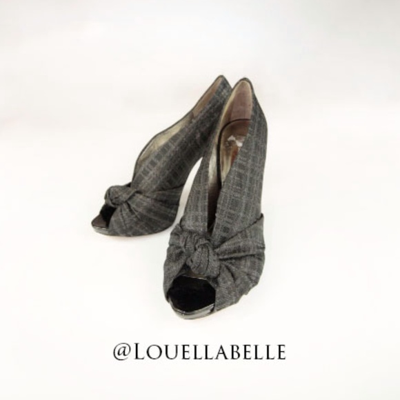 Mariciano Alex Grey Tweed Peep Toe - Picture 6 of 8