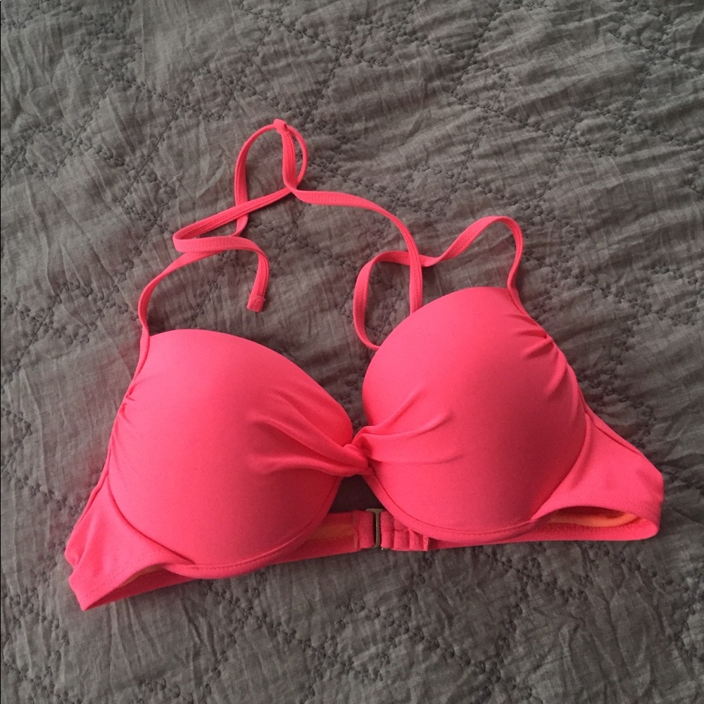 Neon Pink Push-up Bikini Top