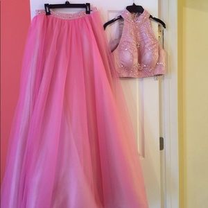 Pink 2 piece dress